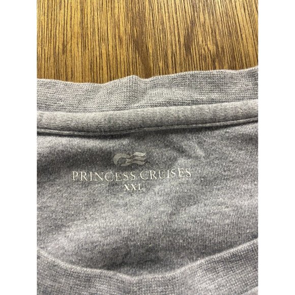 Princess Cruises South America Embroidered Penguin Graphic Gray Crew Neck Tee 2X - Picture 3 of 7